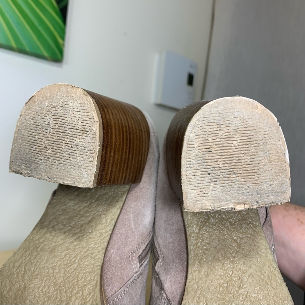 Steve Madden Suede Booties Sz 8 Tan Western Block Heel Side Zipper Insulate Boot - Picture 10 of 13